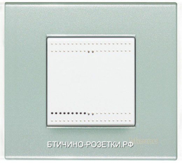 Bticino LT Жемчужный серый Рамка на 2 модуля (N481