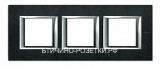 BT Axolute Черный мрамор Ардезия Рамка 2+2+2 мод прямоугольная (надпись горизонтально)
