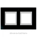 BT Axolute Черное стекло Рамка 2+2 мод прямоугольная