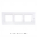 BT Axolute Белое стекло Рамка 2+2+2 мод прямоугольная горизонтальная