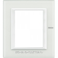 BT Axolute Белое стекло Рамка 3+3 мод прямоугольная