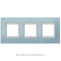 BT Axolute Голубое стекло Рамка 2+2+2 мод прямоугольная
