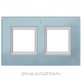 BT Axolute Голубое стекло Рамка 2+2 мод прямоугольная