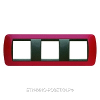Bticino LV Красный Контрастный Рамка на 2+2+2 моду