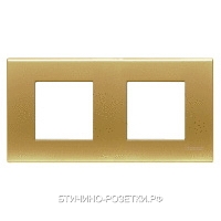 Bticino LT Атласное золото Рамка на 2+2 модуля (N4