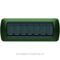 Bticino LV Металлический Зелёный Рамка на 7 модуле