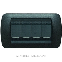 Bticino LV Чёрный Графит Рамка на 4 модуля (L4804G
