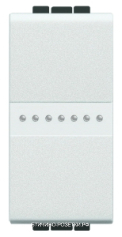 Выключатель 1-клавишный Axial 1 модуль , цвет Белый, Bticino LivingLight