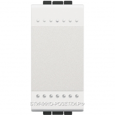 Выключатель 1-клавишный 1 модуль (винтовые клеммы) , цвет Белый, Bticino LivingLight