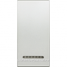 BT LL Серебро Клавиша металлическая для прямоугольных рамок, 1 мод
