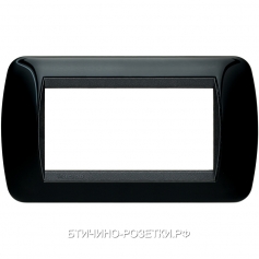 Bticino LV Черный Рамка на 4 модуля (L4804NR) L480