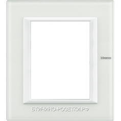 Bticino Axolute Белое стекло Рамка 3+3 мод прямоуг