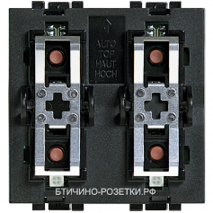 BT LV Антрацит Вставка Управляющего устройства на 2 активатора для 1-ой или 2-ой нагрузки, 2мод